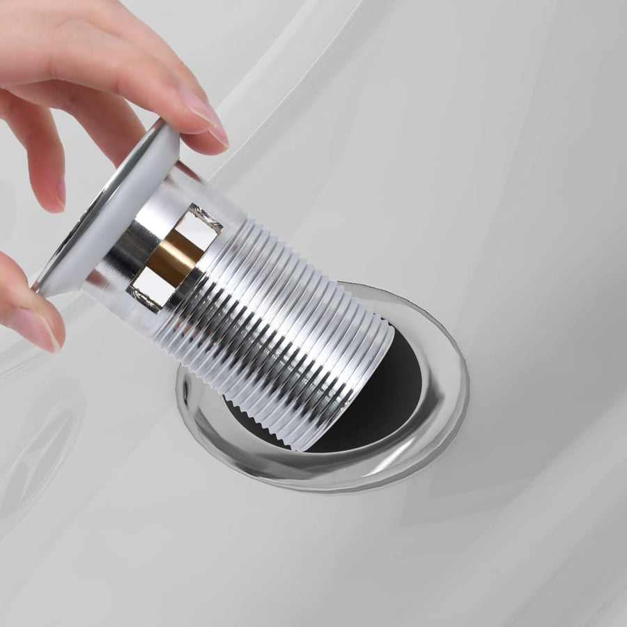 Afvoer Pop-Up Zonder Overloop 6,4X6,4X9,1 Cm Kleurig Zilver Zonder overloopfunctie