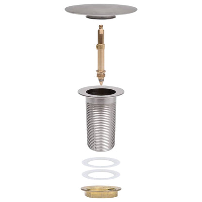 Afvoer Pop-Up Zonder Overloop 6,4X6,4X9,1 Cm Kleurig Zilver Zonder overloopfunctie