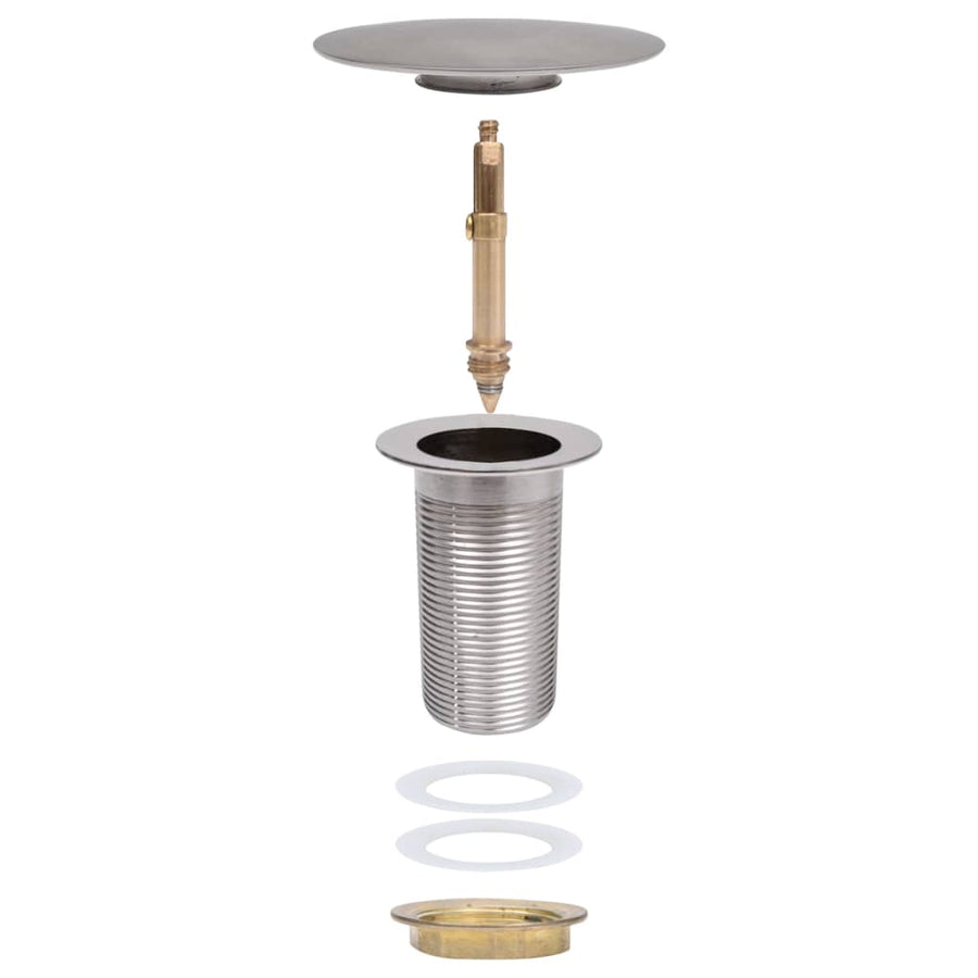 Afvoer Pop-Up Zonder Overloop 6,4X6,4X9,1 Cm Kleurig Zilver Zonder overloopfunctie