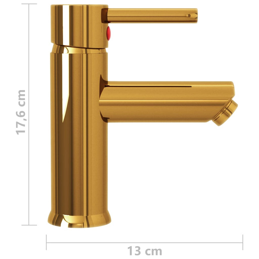 Wastafelkraan 130x176 mm goudkleurig Goud