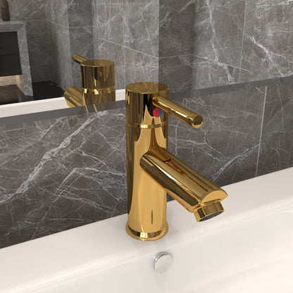 Wastafelkraan 130x176 mm goudkleurig Goud