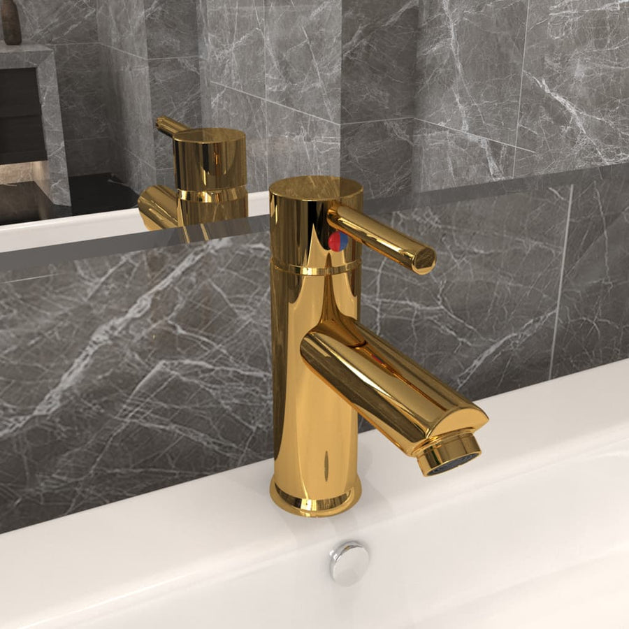 Wastafelkraan 130x176 mm goudkleurig Goud