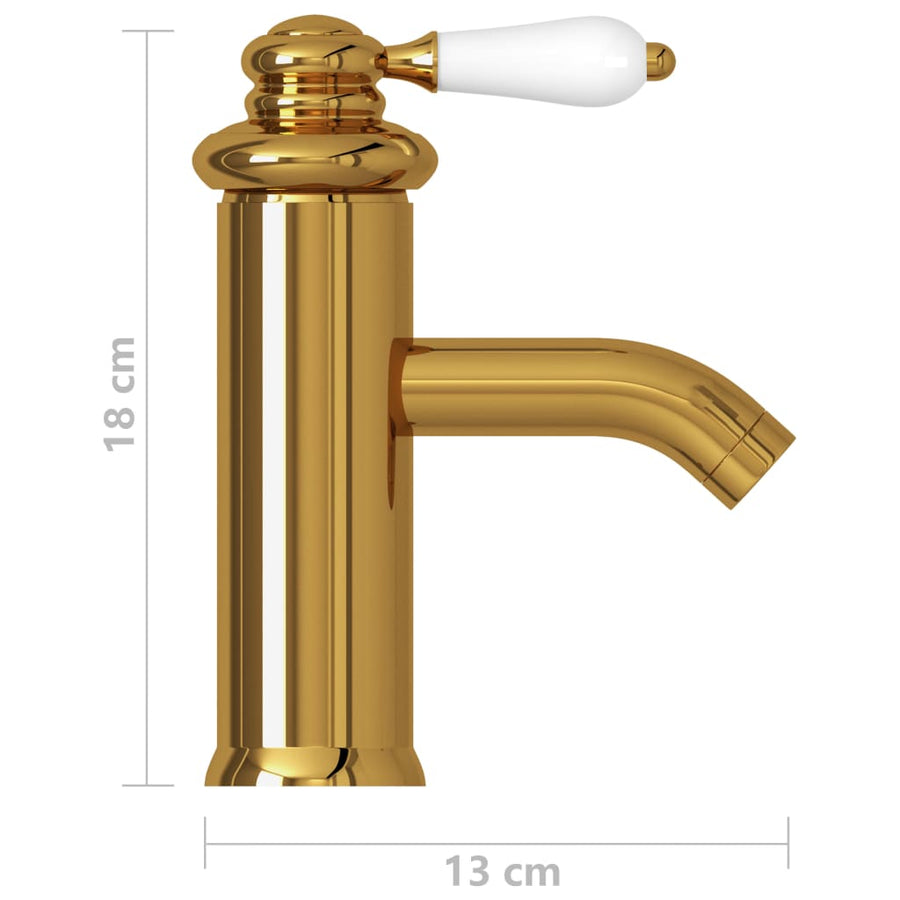 Wastafelkraan 130x180 mm goudkleurig Goud
