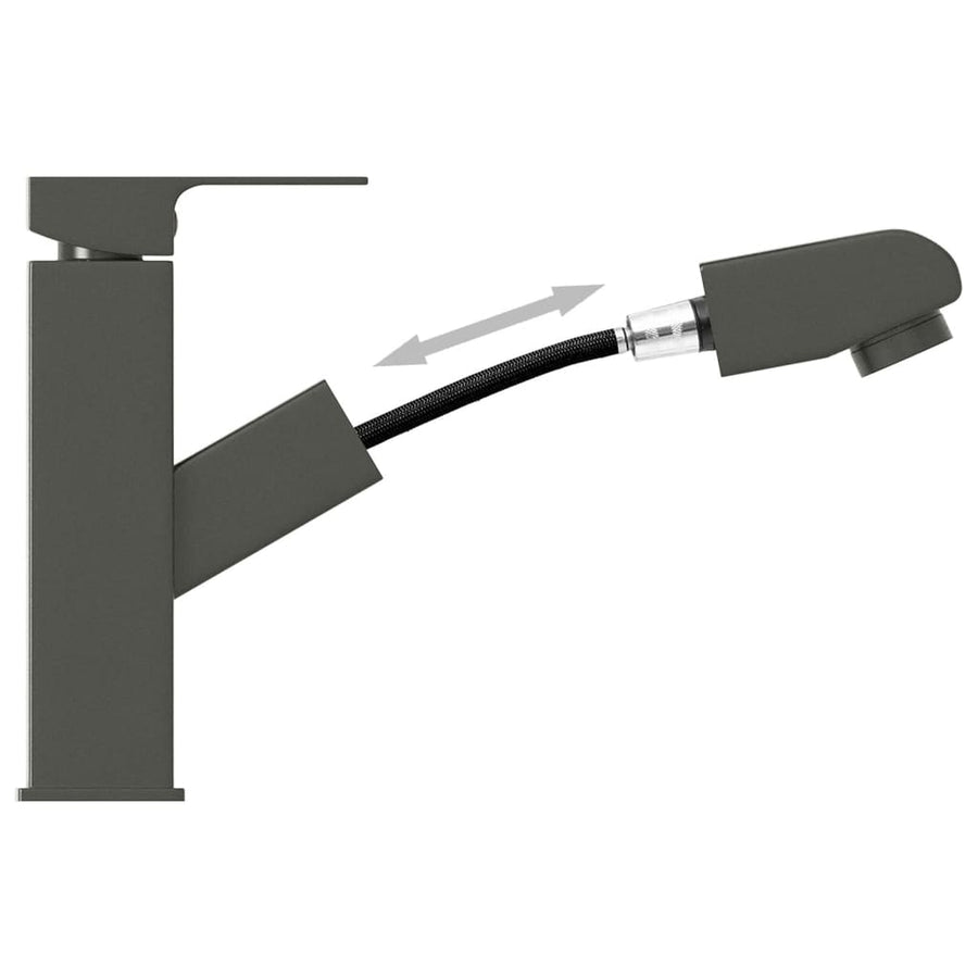 Wastafelkraan Met Uittrekfunctie 157X172 Mm Grijs