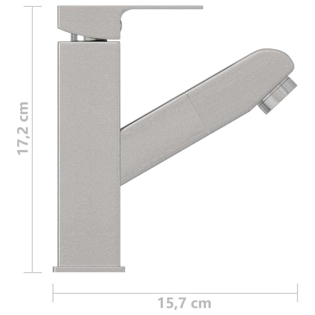 Wastafelkraan Met Uittrekfunctie 157X172 Mm Kleurig Zilver