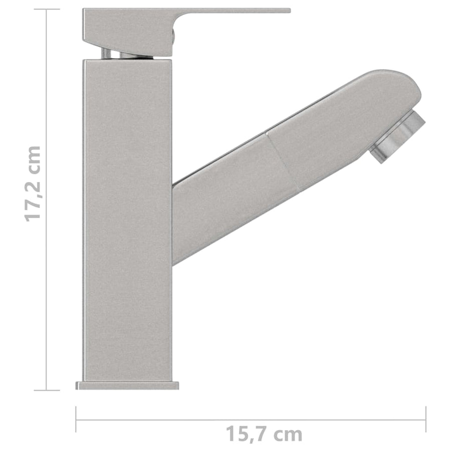 Wastafelkraan Met Uittrekfunctie 157X172 Mm Kleurig Zilver
