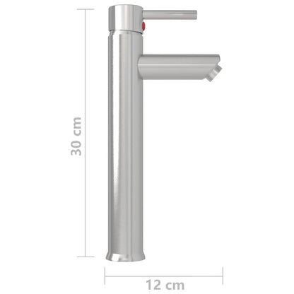 Badkamermengkraan 12x30 cm zilverkleurig