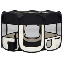 Hondenren inklapbaar met draagtas 125x125x61 cm zwart 125 x 125 x 61 cm Zwart