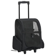 Foldable pet trolley black