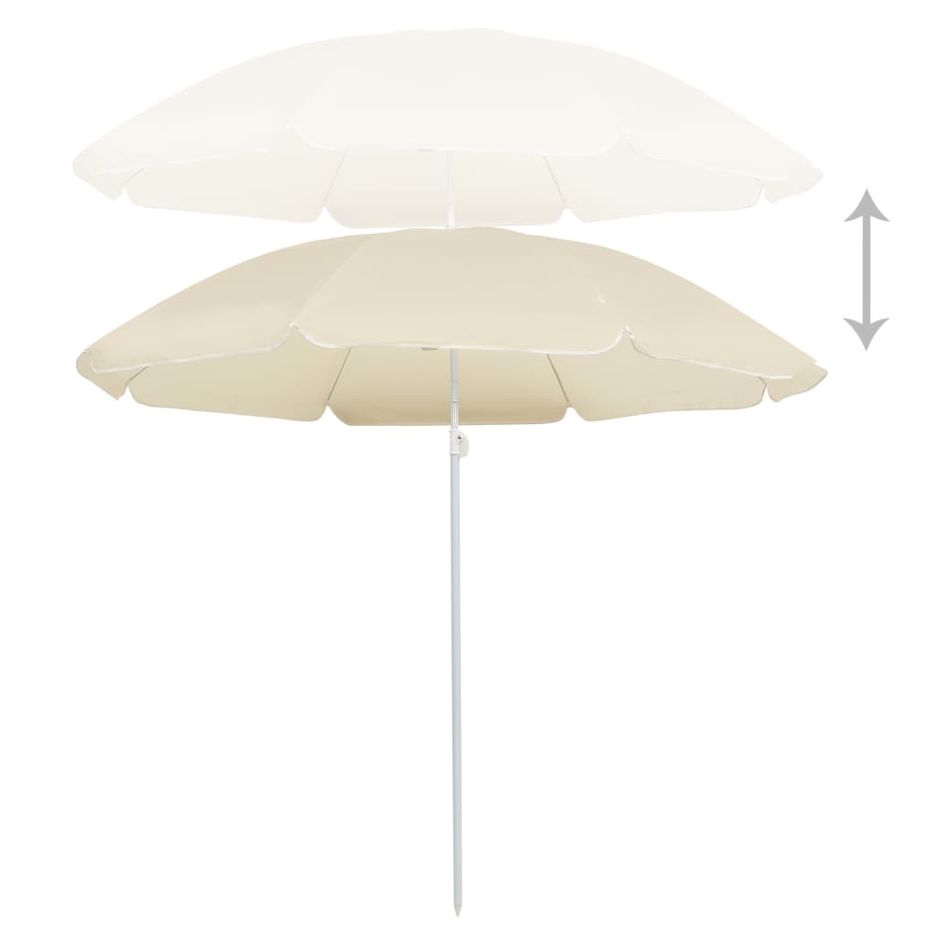 Parasol Met Stalen Paal 180 Cm Kleurig Zand
