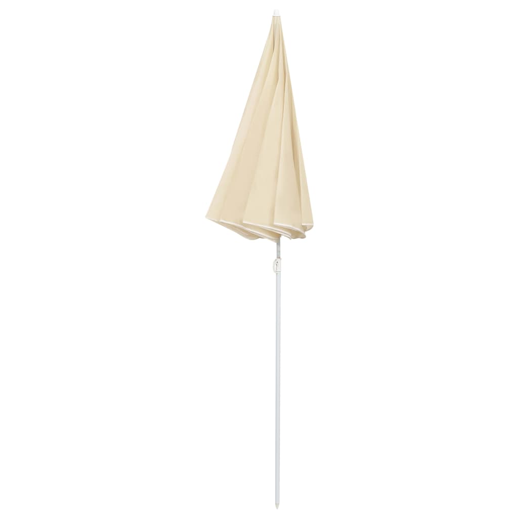 Parasol Met Stalen Paal 180 Cm Kleurig Zand