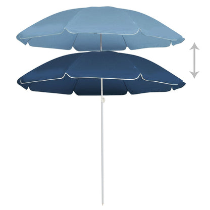 Parasol met stalen paal 180 cm blauw