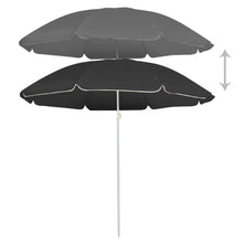 Parasol Met Stalen Paal 180 Cm Kleurig Antraciet