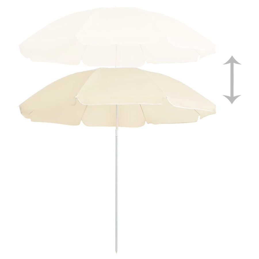 Parasol Met Stalen Paal 180 Cm Kleurig Zand