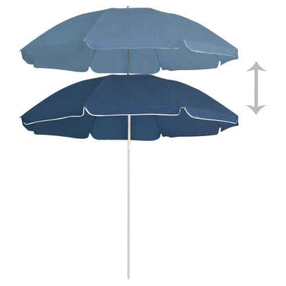 Parasol Met Stalen Paal 180 Cm Blauw