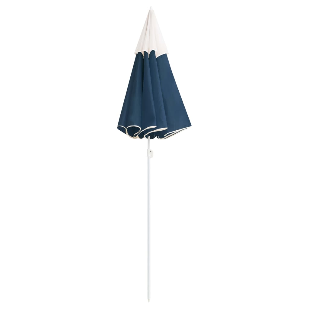Parasol Met Stalen Paal 180 Cm Blauw