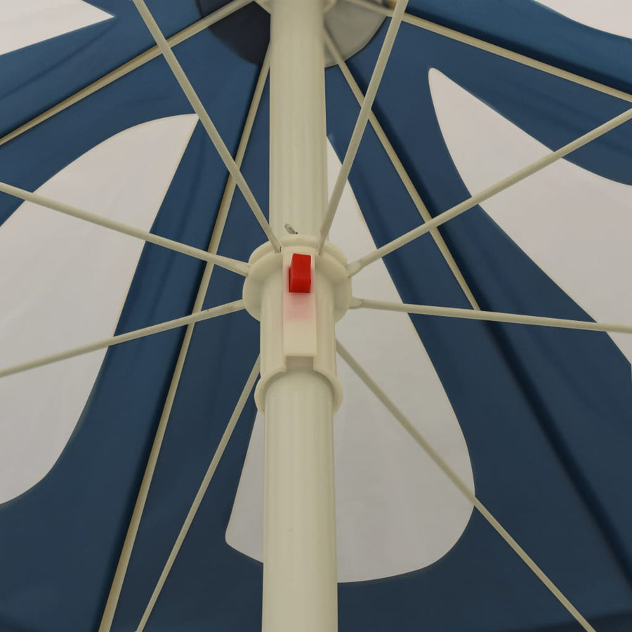 Parasol Met Stalen Paal 180 Cm Blauw