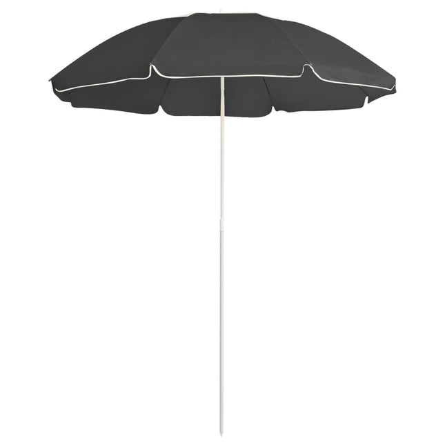 Parasol Met Stalen Paal 180 Cm Kleurig Antraciet