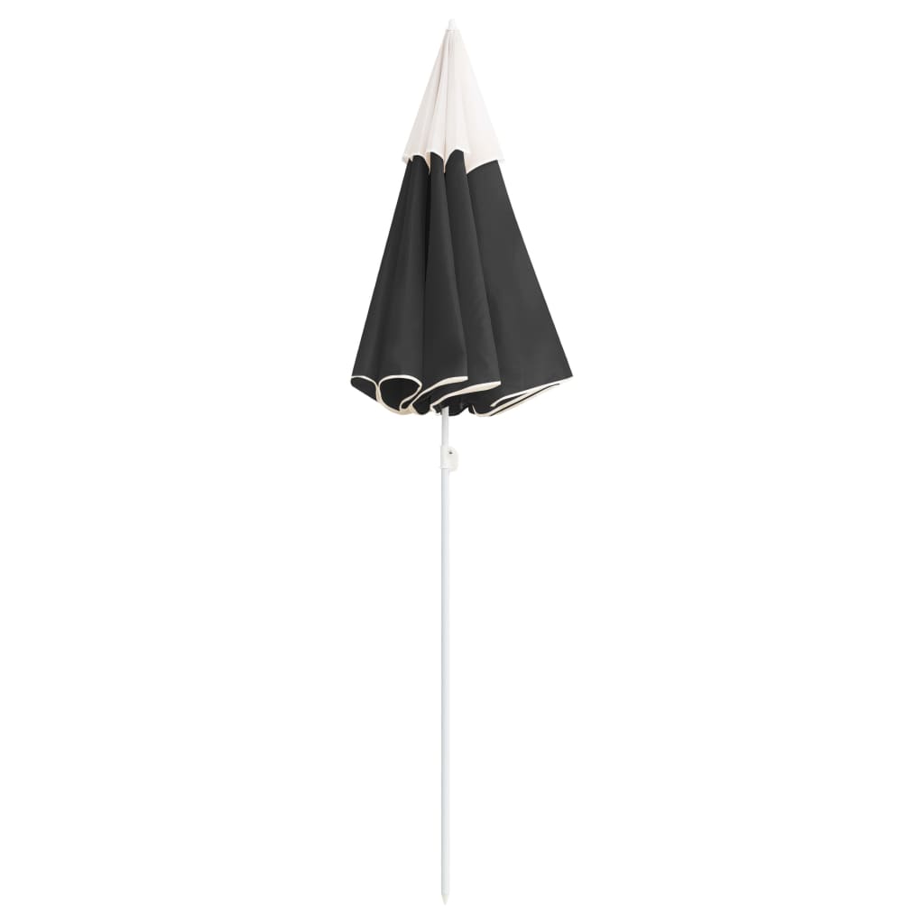 Parasol Met Stalen Paal 180 Cm Kleurig Antraciet