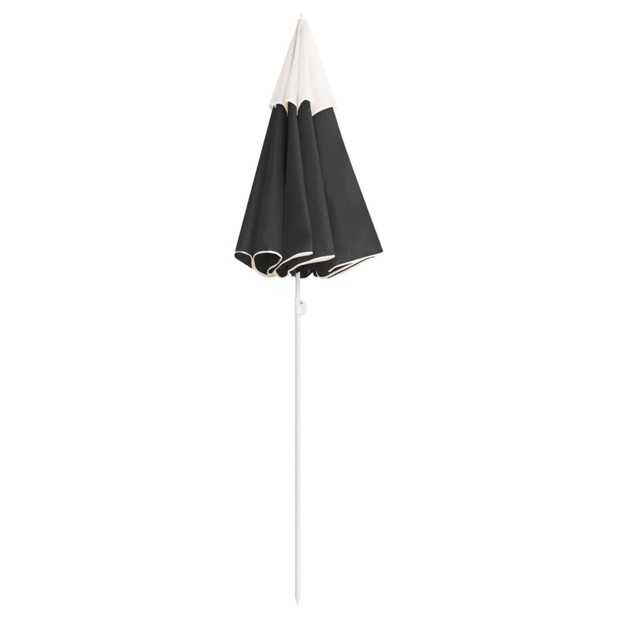 Parasol Met Stalen Paal 180 Cm Kleurig Antraciet