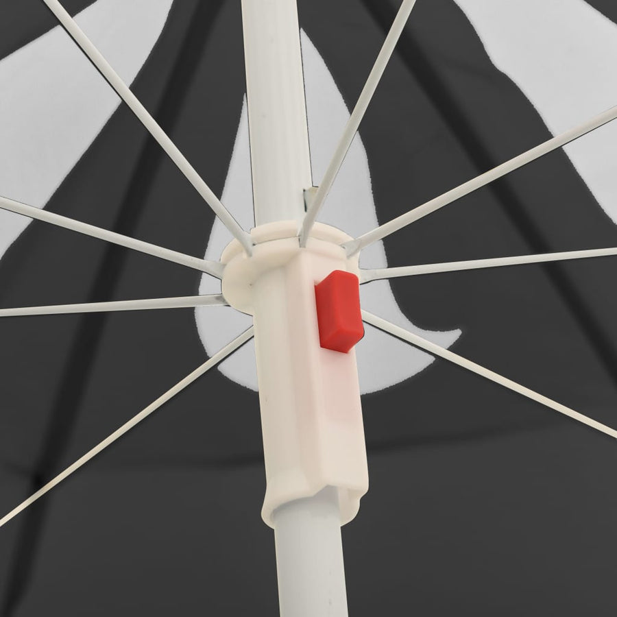 Parasol Met Stalen Paal 180 Cm Kleurig Antraciet