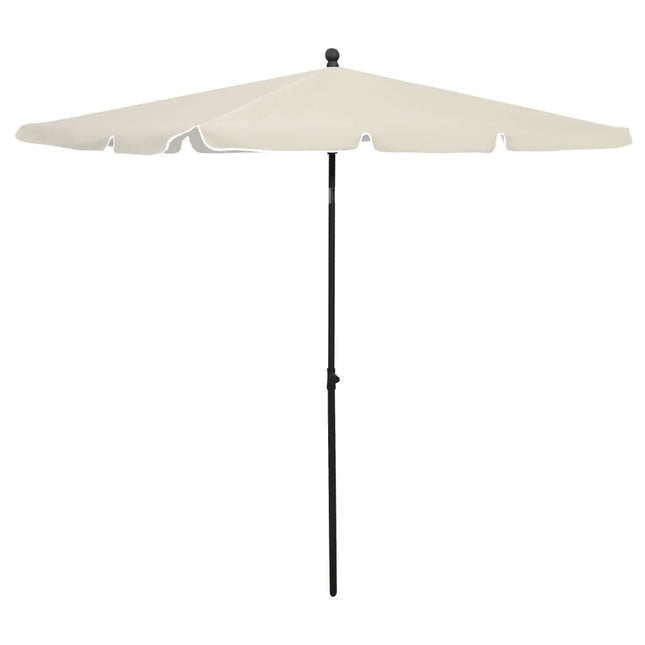 Parasol Met Paal 210X140 Cm Kleurig Zand