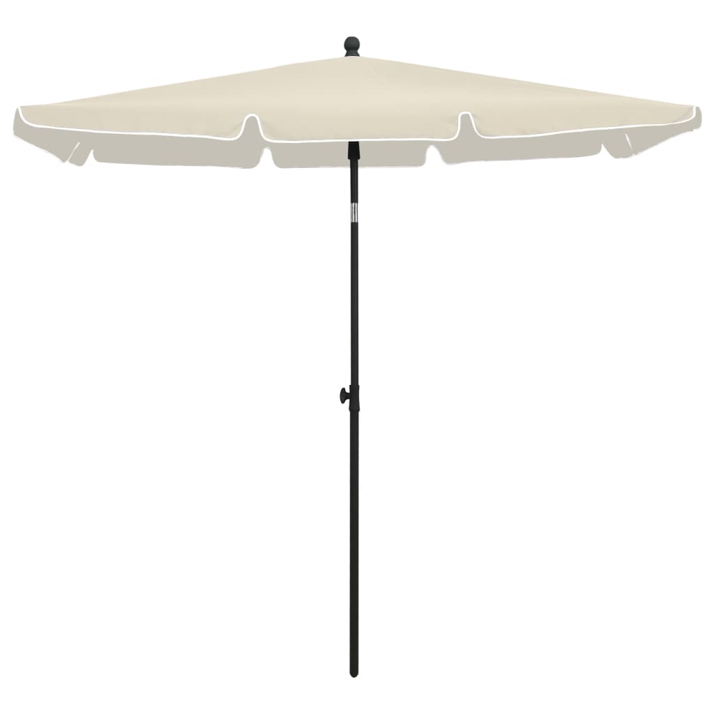Parasol Met Paal 210X140 Cm Kleurig Zand