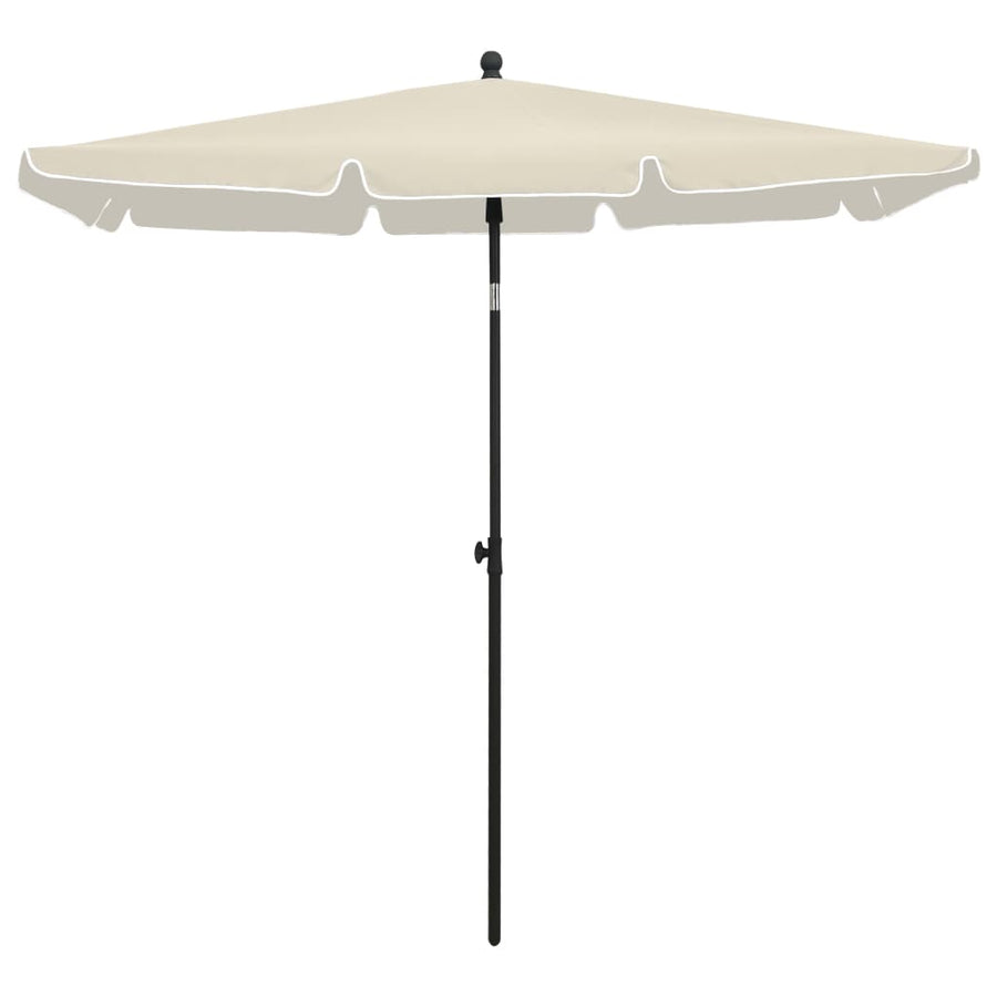 Parasol Met Paal 210X140 Cm Kleurig Zand