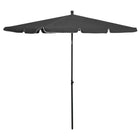 Parasol with pole 210x140 cm anthracite