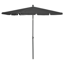 Parasol Met Paal 210X140 Cm Kleurig Antraciet