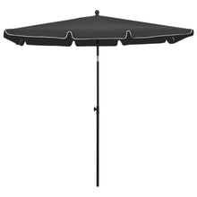 Parasol Met Paal 210X140 Cm Kleurig Antraciet