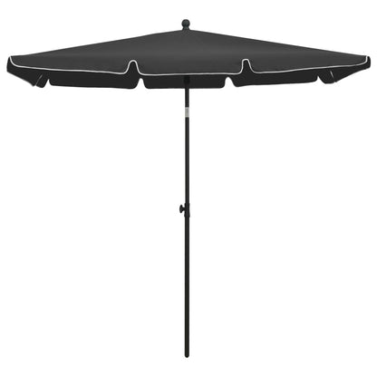 Parasol Met Paal 210X140 Cm Kleurig Antraciet