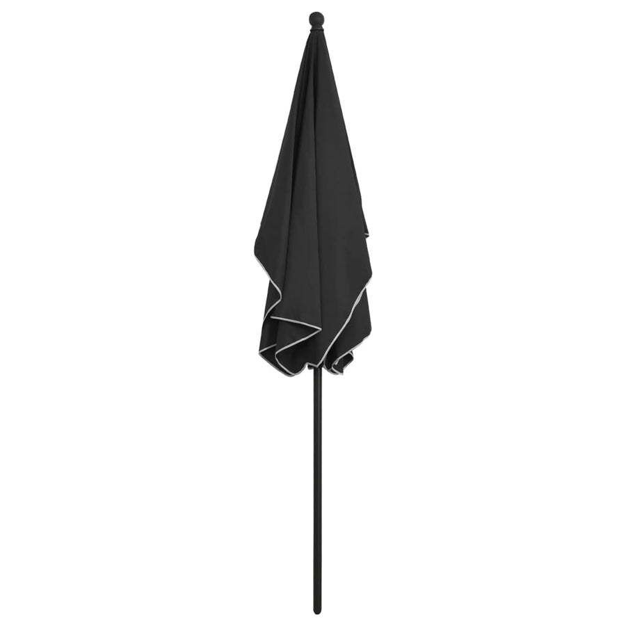 Parasol Met Paal 210X140 Cm Kleurig Antraciet