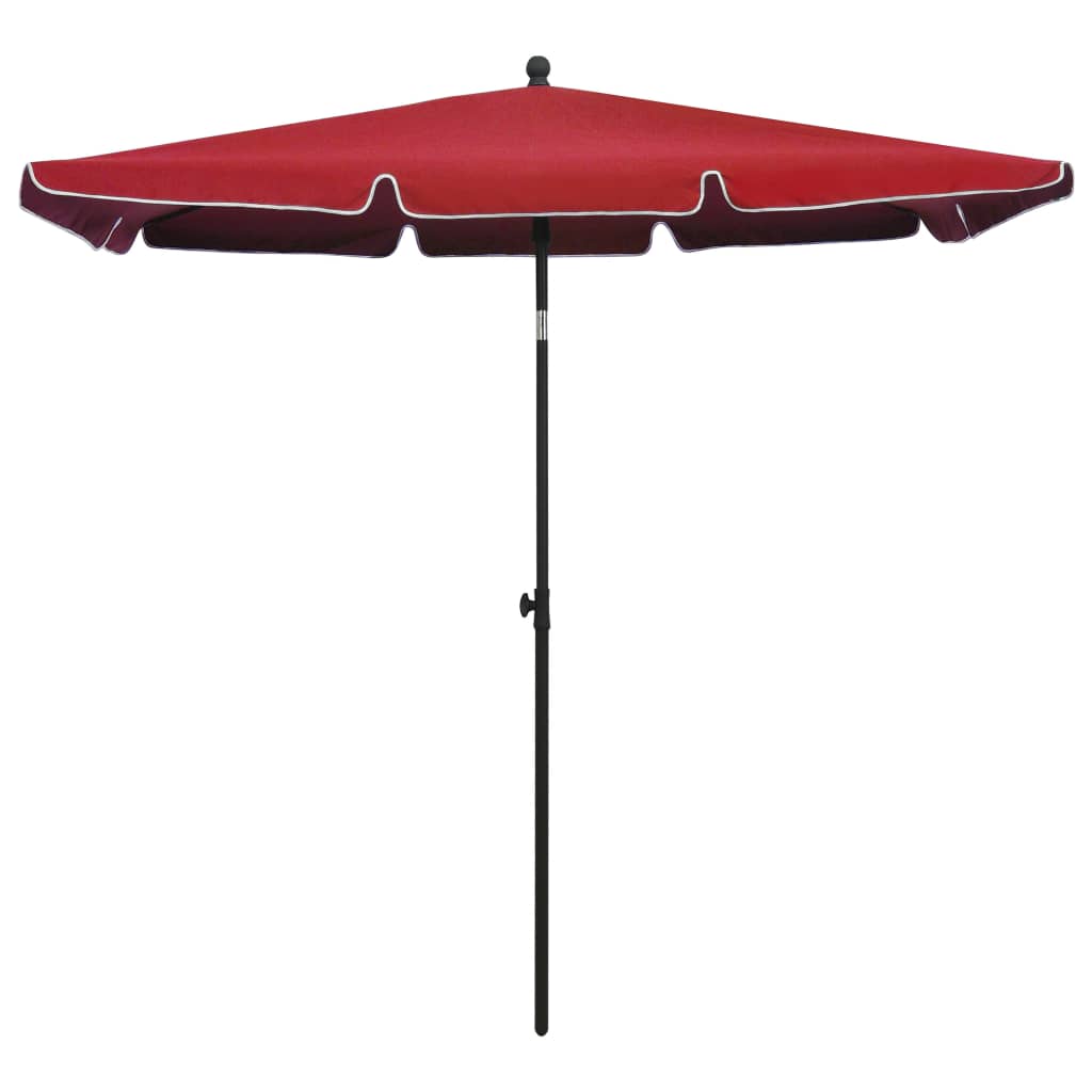 Parasol Met Paal 210X140 Cm Bordeauxrood