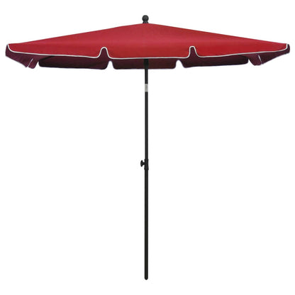 Parasol Met Paal 210X140 Cm Bordeauxrood