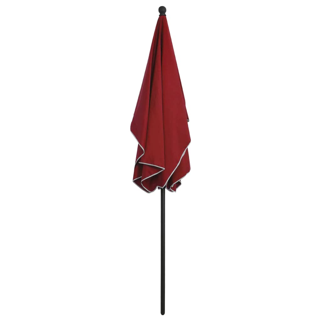 Parasol Met Paal 210X140 Cm Bordeauxrood