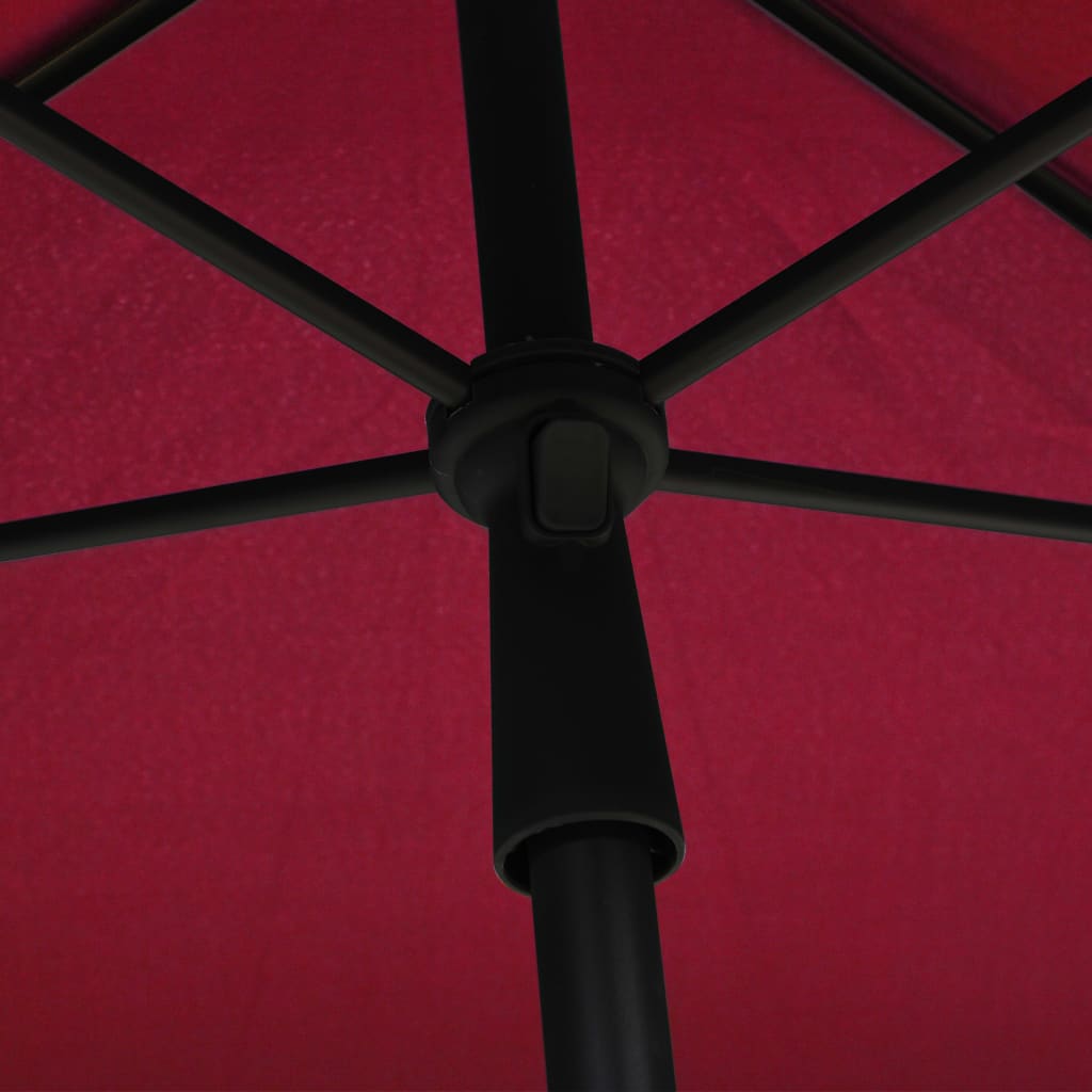 Parasol Met Paal 210X140 Cm Bordeauxrood