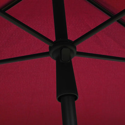 Parasol Met Paal 210X140 Cm Bordeauxrood