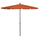 Parasol Met Paal 210X140 Cm Kleurig Terracotta