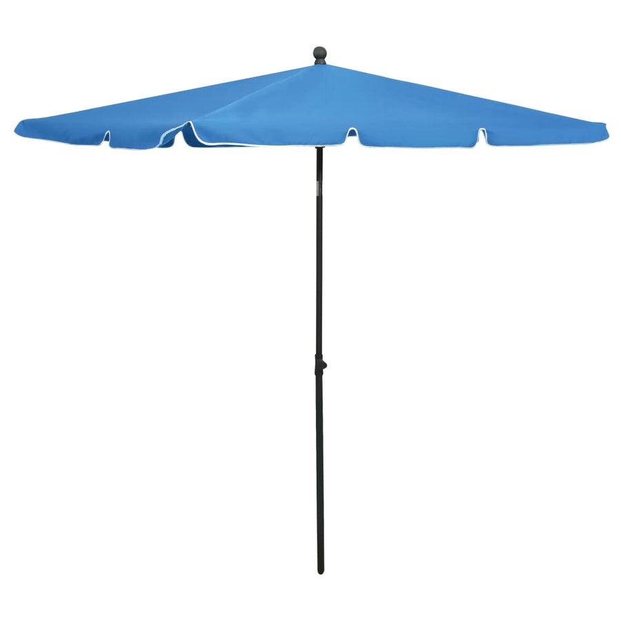 Parasol Met Paal 210X140 Cm azuurblauw