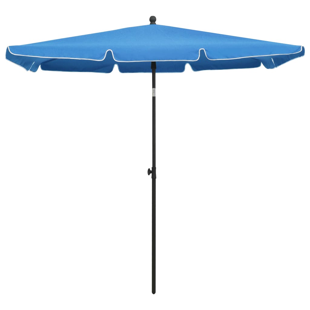 Parasol Met Paal 210X140 Cm azuurblauw
