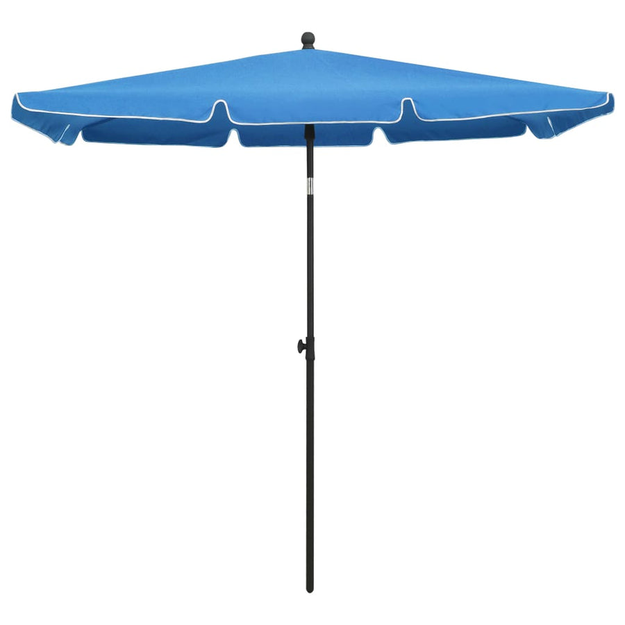 Parasol Met Paal 210X140 Cm azuurblauw