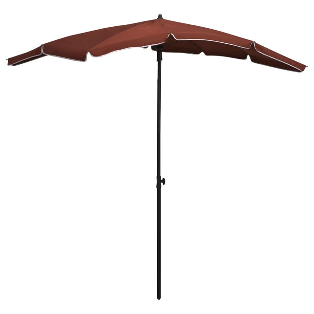 Parasol Met Paal 200X130 Cm Kleurig Terracotta