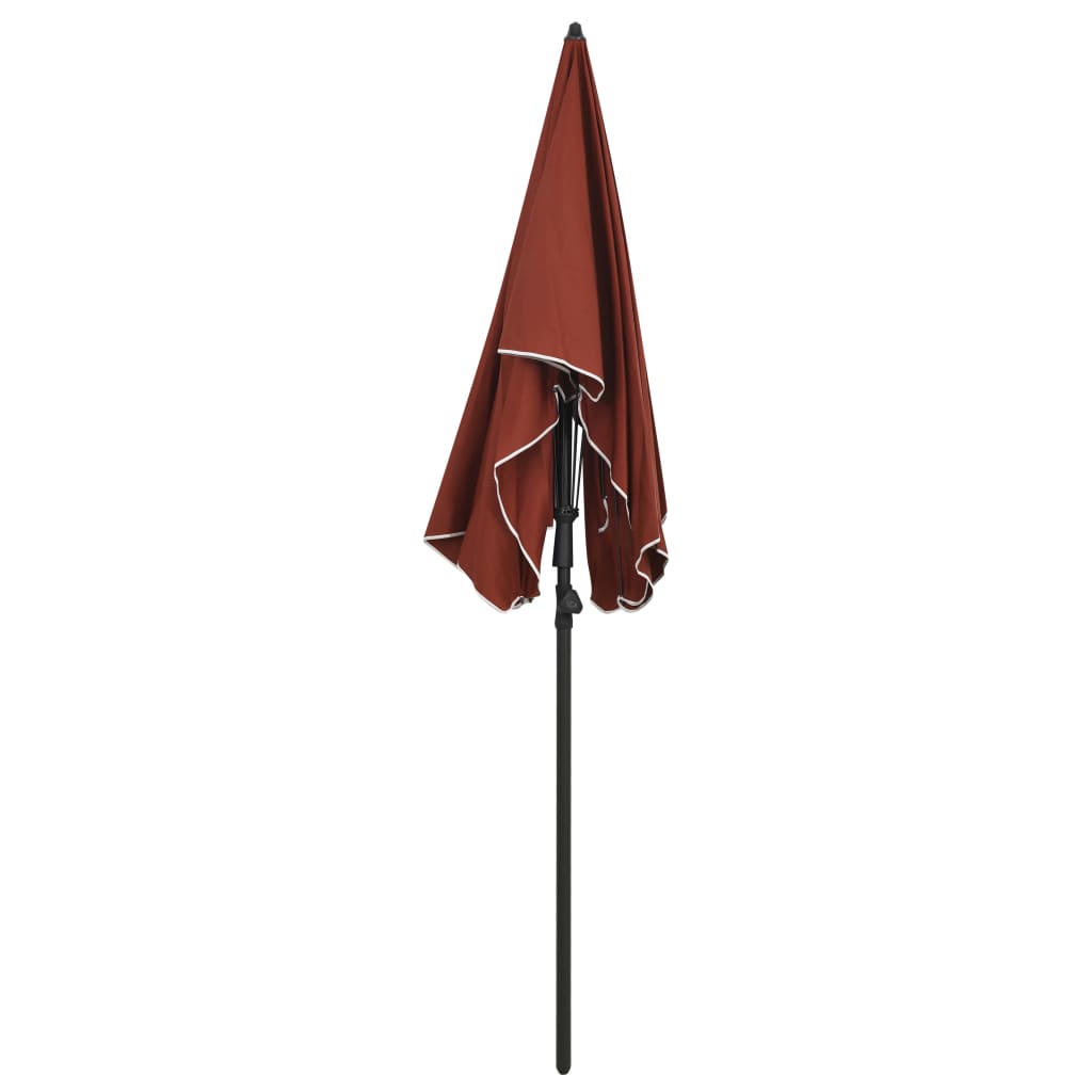 Parasol Met Paal 200X130 Cm Kleurig Terracotta
