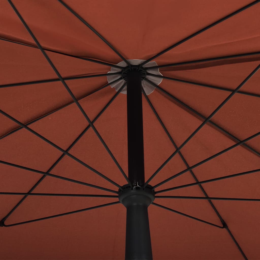 Parasol Met Paal 200X130 Cm Kleurig Terracotta
