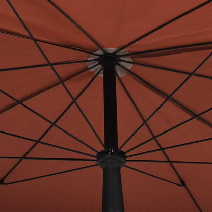 Parasol Met Paal 200X130 Cm Kleurig Terracotta