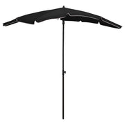 Parasol 200x130 cm zwart kantelbaar