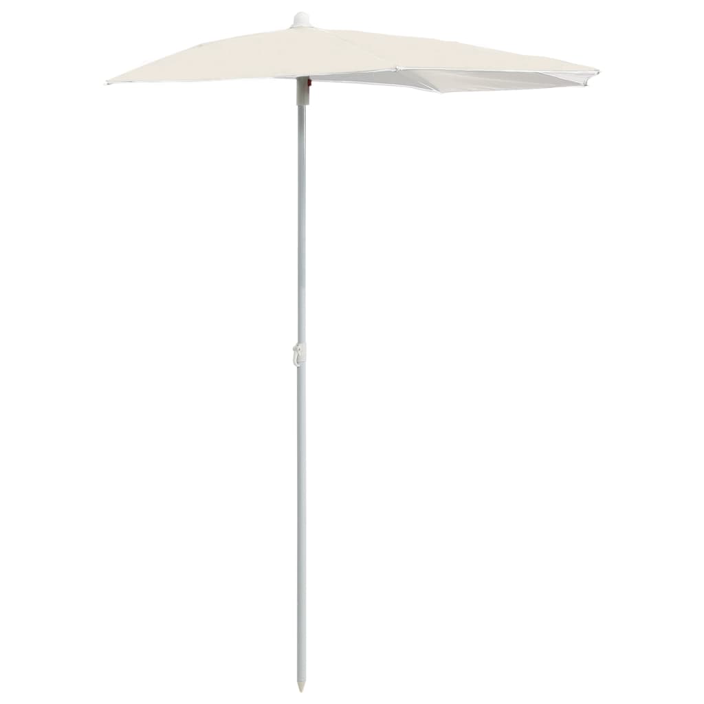 Parasol Half Met Paal 180X90 Cm Kleurig Zand