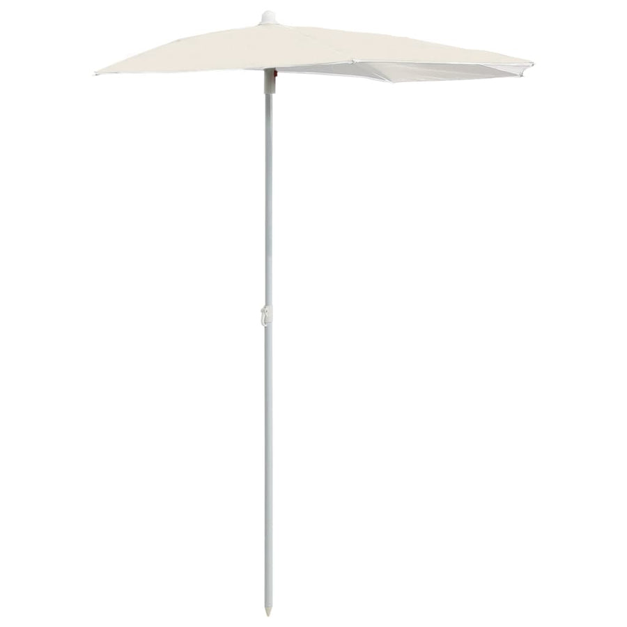 Parasol Half Met Paal 180X90 Cm Kleurig Zand