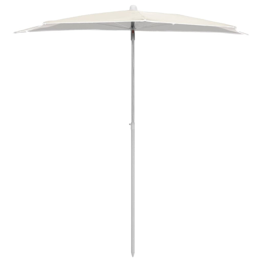 Parasol Half Met Paal 180X90 Cm Kleurig Zand